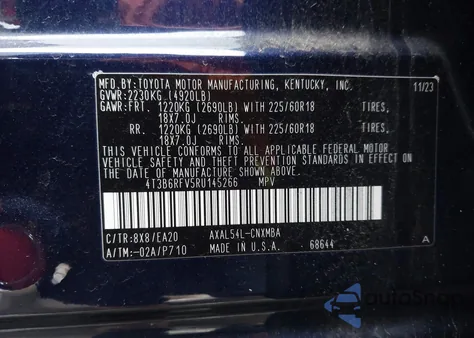 2024 Toyota Rav4 Hybrid Xle Premium z USA, uszkodzony, nr VIN 4T3B6RFV5RU145266